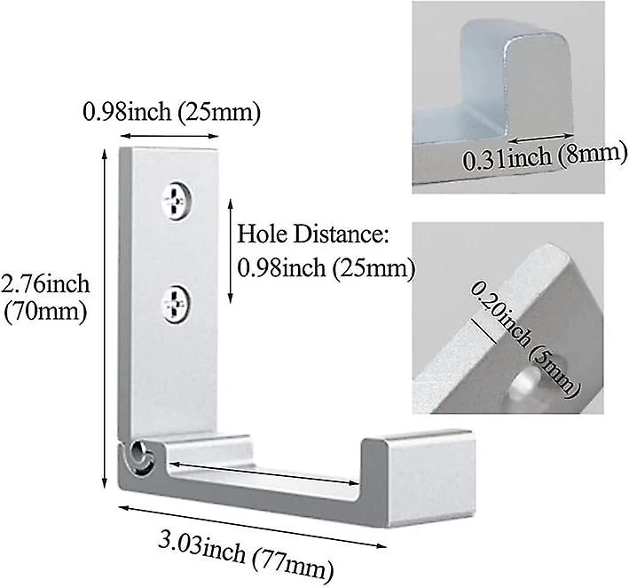 Set Of 4 Folding Wall Coat Hooks - Invisible Coat Hooks, Aluminum Wall Coat Hooks, Aluminum Wall Coat Hooks, 90 Folding Coat Hooks - Silver,2024 Ping - Image 4