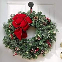 Hanger Hook Multifunctional Strong Adhesiveness Iron Magnetic Wreath Garland Hook For Home