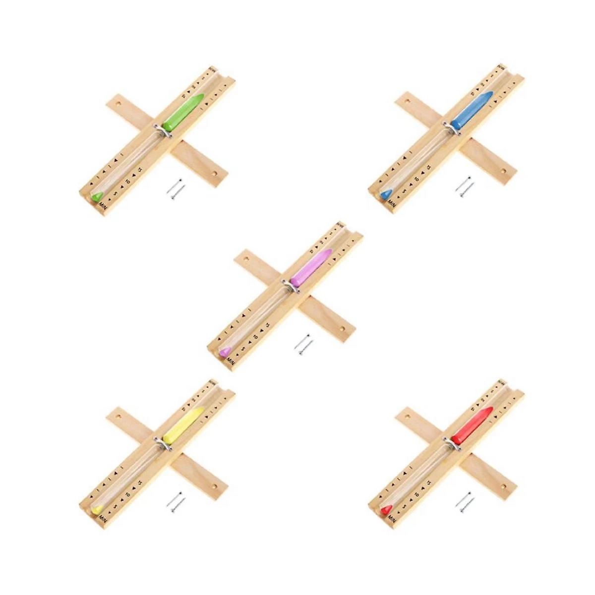 Wall-mounted Hourglass Wooden Hourglass Sand Timer 15 Minutes Pink Sand - Image 4