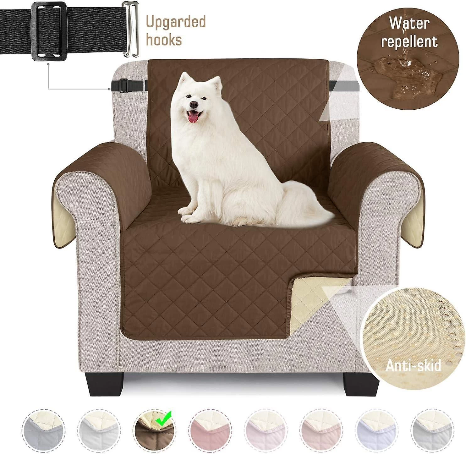 Sofa Cover Couch Covers Waterproof Couch Throws With Elastic Straps Non-Slip Foam For Living Room Do