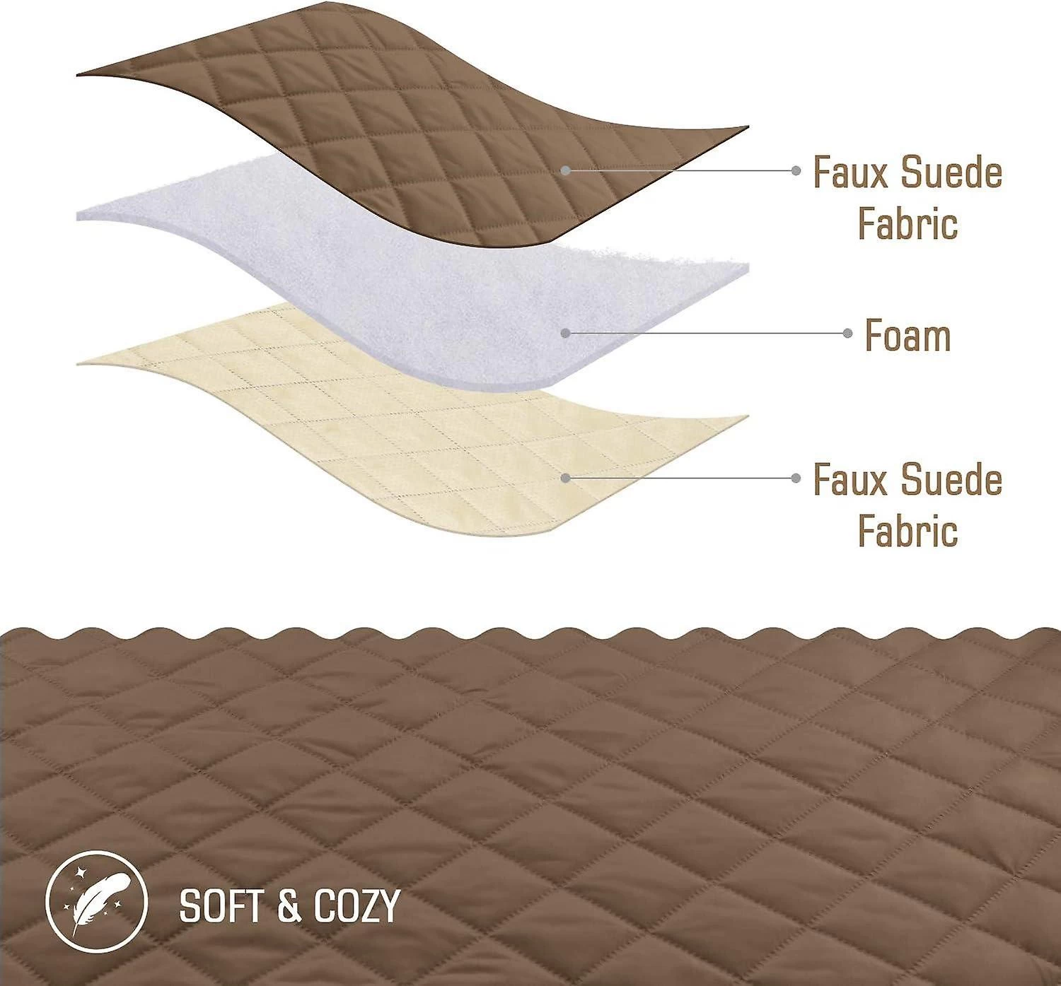 Sofa Cover Couch Covers Waterproof Couch Throws With Elastic Straps Non-Slip Foam For Living Room Do - Image 4