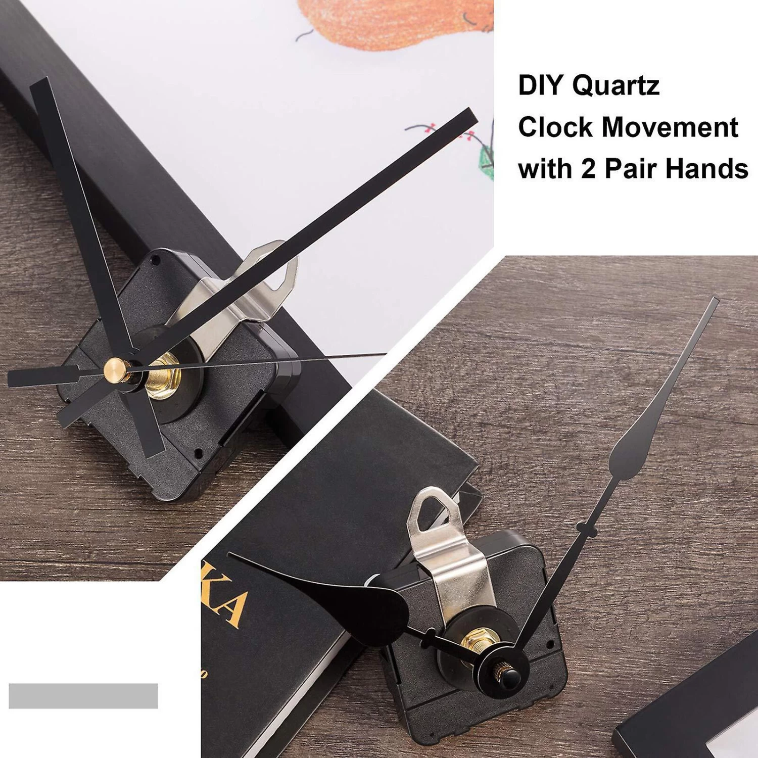 DIY Silent Quartz Movement Wall Clock Motor Mechanism Long Spindle Repair Kit - Image 4