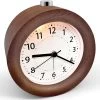 Battery Operated Morning Alarm Clock,aboveClock Wooden Alarm Clock Con Snooze Function,Travel Analog