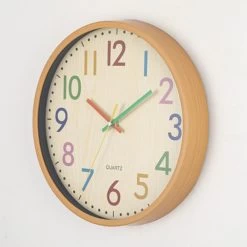 Wall Clock, 12 Inch Easy To Read Silent Non-ticking Colorful Battery Operated Clock ,for Bedroom,li