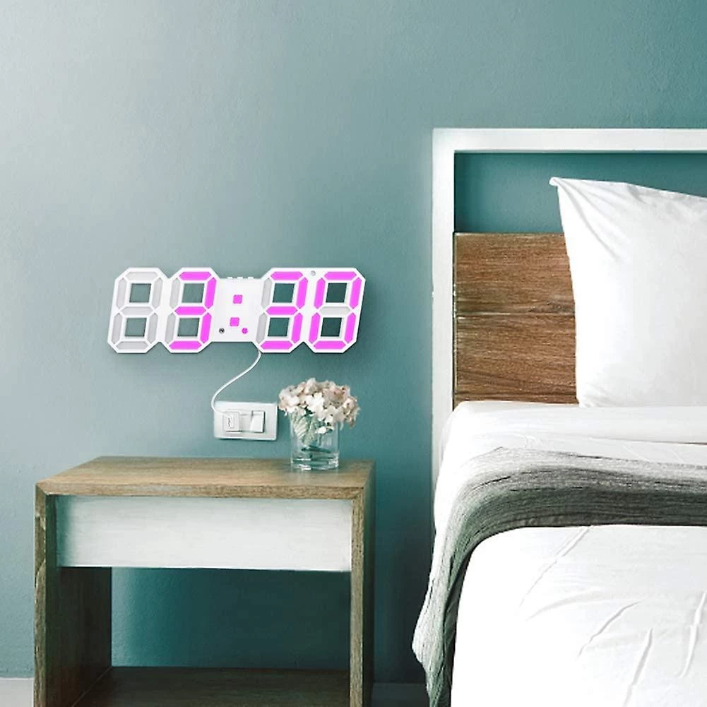 Digital Alarm Clock,wall Led Number Time Alarm Clocks ,led Electronic Clock ,night Light Clock For - Image 3