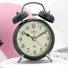 4 Inches Alarm Clock, Analog Metal Alarm Clock , Student Home Decoration Desktop Clock