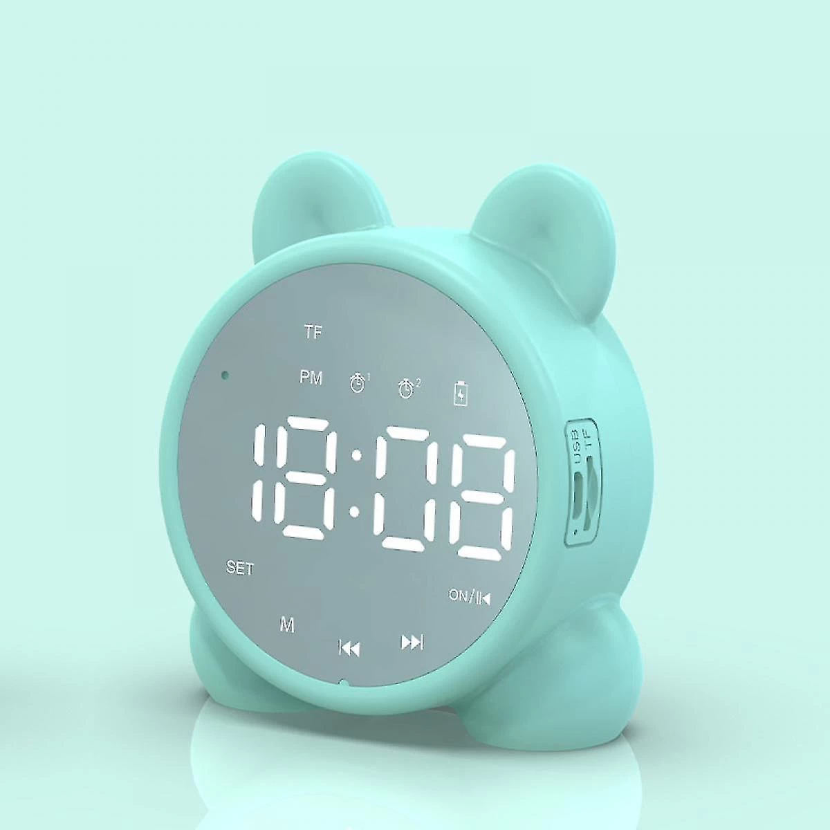Wake Up Light Alarm Clock With Bluetooth Speaker , Kids Night Light Alarm Clock, 3 Level Brightness & Colorful Light, Digital Alarm Clock For Kids, Te - Image 2
