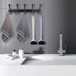 Coat Rack Wall Mount Long 5 Coat Hooks