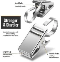 Curtain Clips Heavy-duty Hook Clip Set, 25pcs