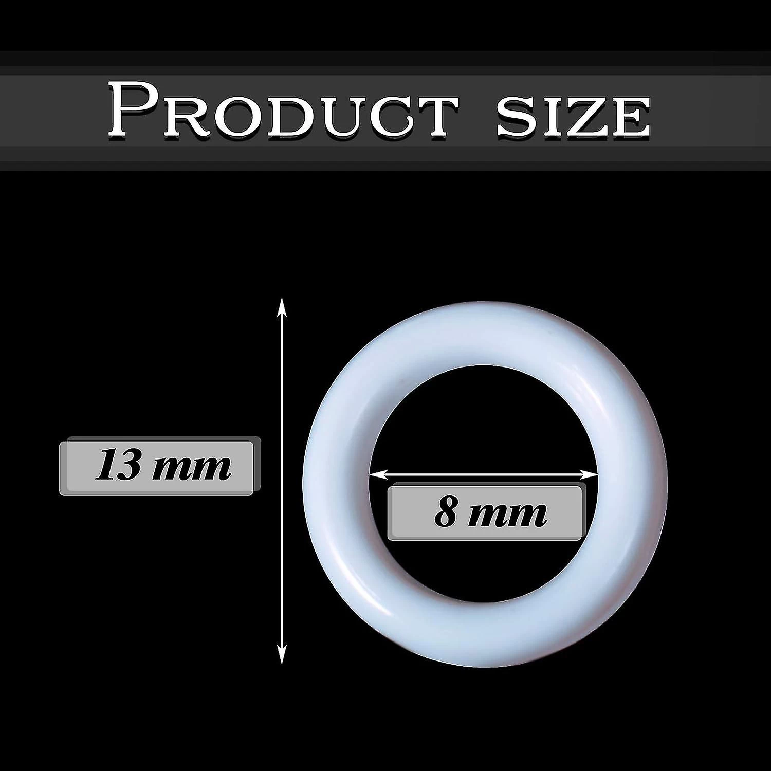 100 Pieces Roman Blind Curtain Rings, O-Rings Plastic Rings For Roman Shades (White, 13 Mm) White - Image 2