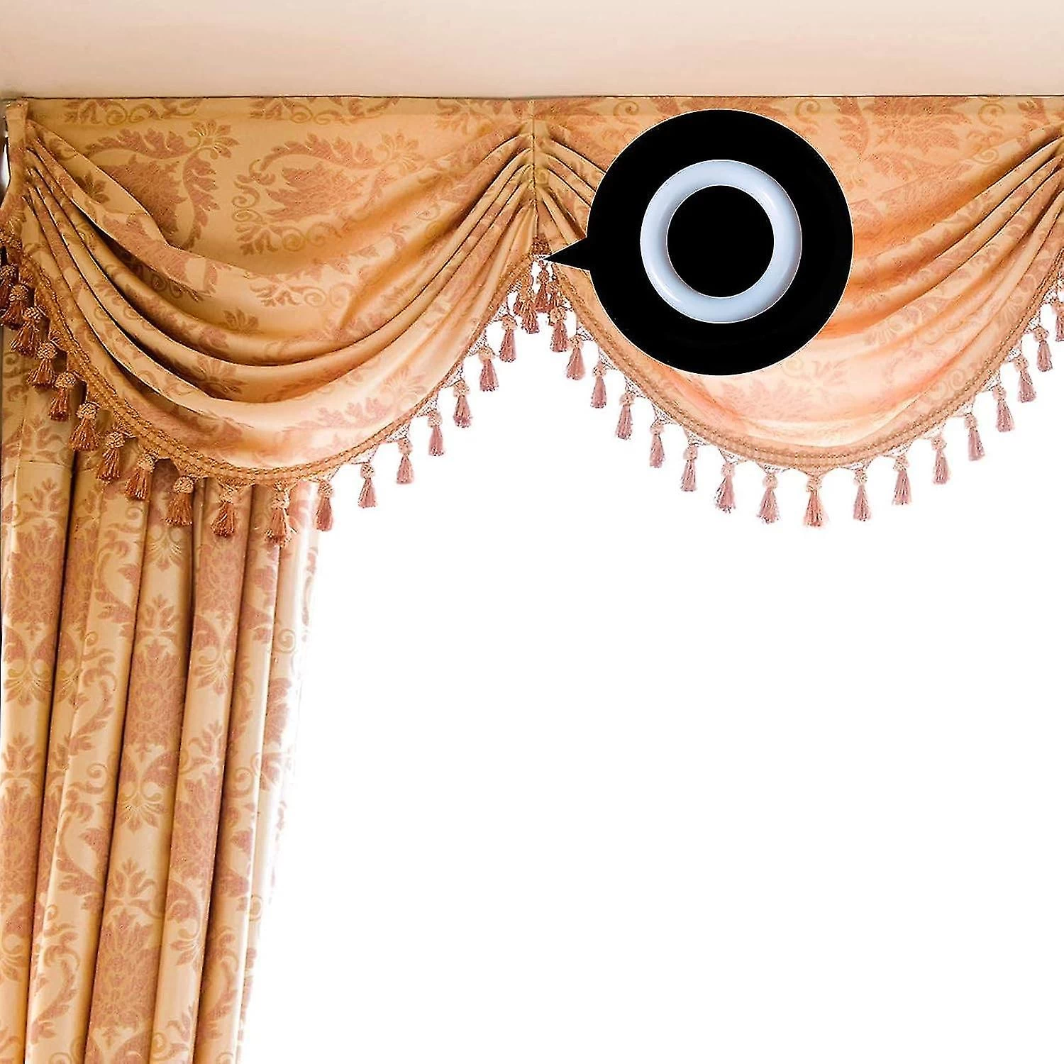 100 Pieces Roman Blind Curtain Rings, O-Rings Plastic Rings For Roman Shades (White, 13 Mm) White - Image 3
