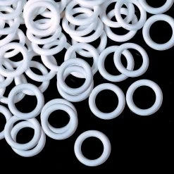 100 Pieces Roman Blind Curtain Rings, O-Rings Plastic Rings For Roman Shades (White, 13 Mm) White