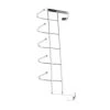 2x 5 Hooks Over Door Home Bathroom Kitchen Coat Towel Loop Hanger Rack Holder Shelf,silver