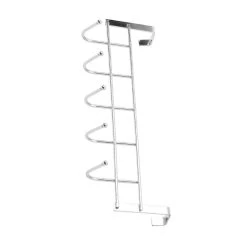 2x 5 Hooks Over Door Home Bathroom Kitchen Coat Towel Loop Hanger Rack Holder Shelf,silver