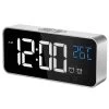 Large Digital Alarm Clock For Visually Impaired -Big Electric Clock For Bedroom, Jumbo Number Display, Fully Dimmable Brightness Dimmer, Usb Ports Black