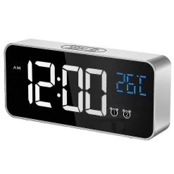 Large Digital Alarm Clock For Visually Impaired -Big Electric Clock For Bedroom, Jumbo Number Display, Fully Dimmable Brightness Dimmer, Usb Ports Black
