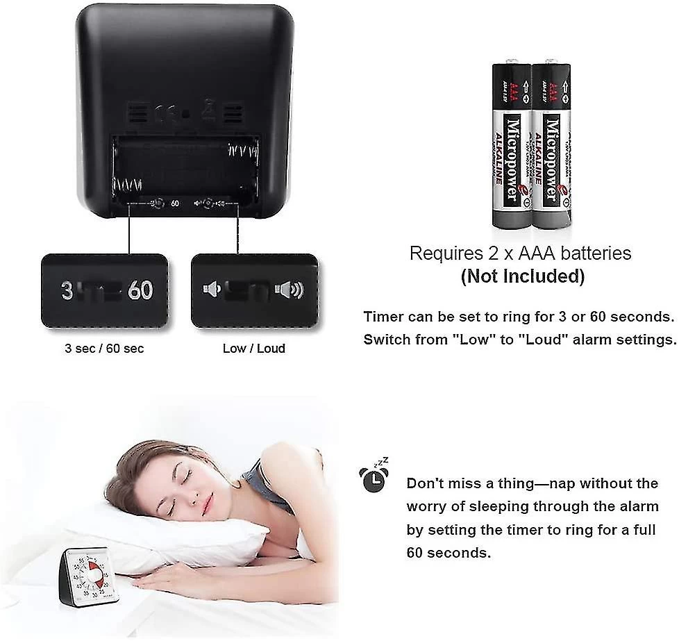 60-Minute Visual Timer, Classroom Countdown Clock, Silent Timer For Kids And Adults