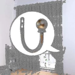 1pair Lightweight Metal Curtain Hooks - Retro Wall Mount For Curtain, Tieback, Curtain Tassel, Curtain Holder U Hook