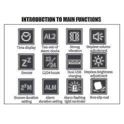 Extra Loud Vibrating Alarm Clock With Bed Shaker For Heavy Sleepers Bedroom-In Stock