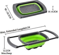 Passoire Pliante 3.8l Avec Poignes Extensibles, Economical Pace, Fast Draining Pour Les Travaux De C