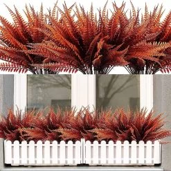 Artificial Boston Fern UV Resistant Lifelike Artificial Boston Fern Basket Plant