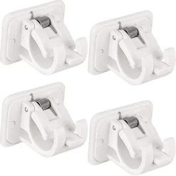 Self Adhesive Curtain Rod Holder Drapery Hook Holders Fixing Rod Holder Wall Mounted Curtain Rod Brackets Towel Rod Hooks 4pcs