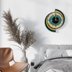 Vintage Mid Century Clock Battery Operated Compatible Living Room Decoration-a-