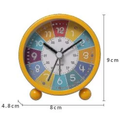Learning Clock For Kids - Telling Time Teaching Clock - Kids Wall Clocks For Bedrooms - Kids Room Wall Decor - Analog Kids Clock For Teaching Time Blue