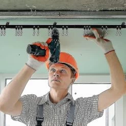 5 Meters Black Bendable Ceiling Curved Curtain Track Flexible Ceiling Curtain-b 1 M