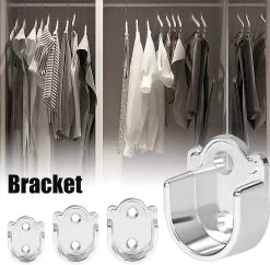 Pack Flange Rod Brackets22mm, Zinc Alloy Curtain Rod Brackets, Heavy Duty For Shower Curtain Rod