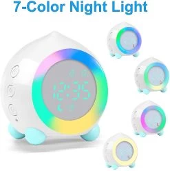 Children's Alarm Clock Light Up Digital Led Lamp Alarm Clock Night Light Girl Boys Day Night Child