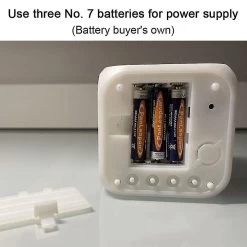 Colorful Color-changing Square Clock Student Children's Silent Greedy Sleep Band Temperature Electronic Nightlight Alarm Clock