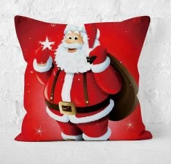 2024 Christmas Pillow Case Sofa Decorative Santa Claus Xmas Throw Pillowcase Cotton Linen Square Cushion Pillow Covers 18x18Inch 4