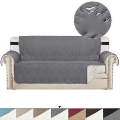 Universal Pet Sofa Covers Waterproof Sofa Anti Slip Furniture Protector Covers Black-1 Seater -subaoe-1 Seater-Black