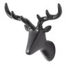 5 Pcs Resin Animal Head Hook Decorative Clothes Hangers Coat Hooks（black）