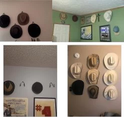 Cowboy Hat Rack Hat Holder Hat Organizer Hat Wall Mount - 4/pk No Hat-In Stock