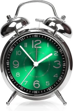 Super Loud Alarm Clock For Heavy Sleepers Adults,twin Bell Retro 4 Inch Silent Non-ticking Quartz With Backlight, Luminous Dial, Alarm Clocks For Bedr