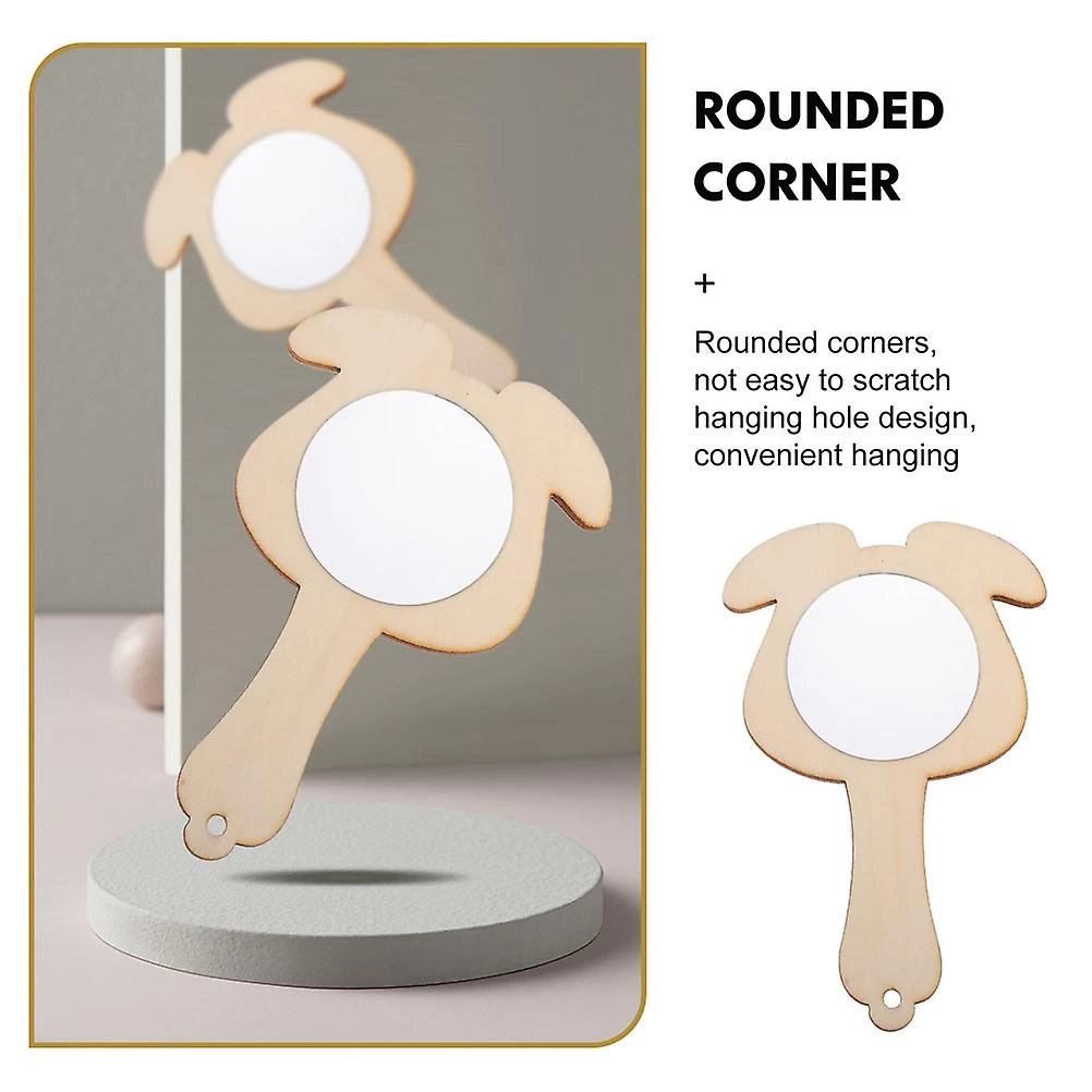 12Pcs Handcrafted Kids Mirrors Delicate Hand Mirrors Unfinished Mini Mirrors Craft Accessory - Image 4