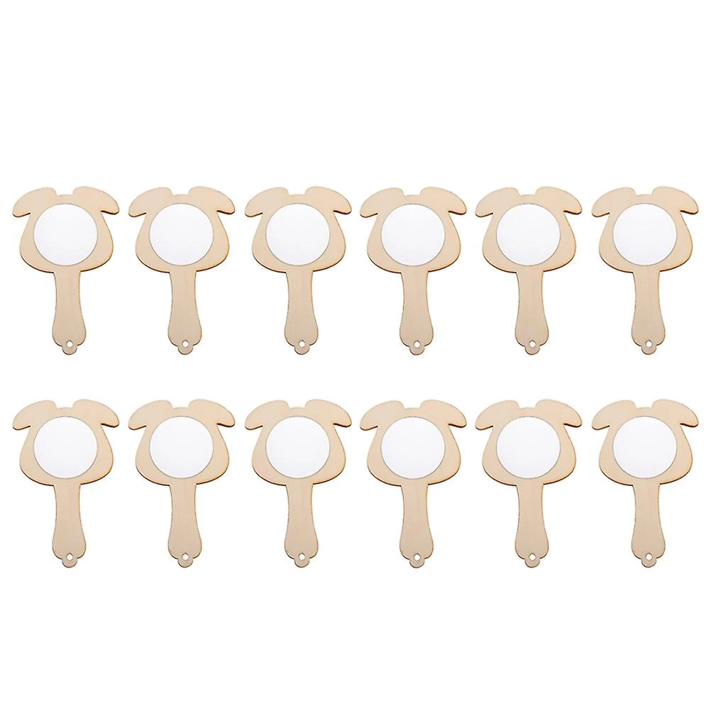 12Pcs Handcrafted Kids Mirrors Delicate Hand Mirrors Unfinished Mini Mirrors Craft Accessory - Image 2