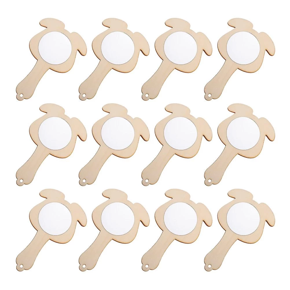 12Pcs Handcrafted Kids Mirrors Delicate Hand Mirrors Unfinished Mini Mirrors Craft Accessory - Image 3