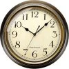 Retro Wall Clock 13'' Non Ticking Classic Silent Metal Wall Clocks ...