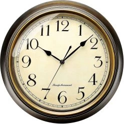 Retro Wall Clock 13'' Non Ticking Classic Silent Metal Wall Clocks ...