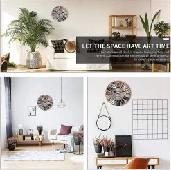 Wooden Wall Clock 12 Inch Wall Clock Vintage Clock Modern Design Wall Clock Large Wall Clock Silent