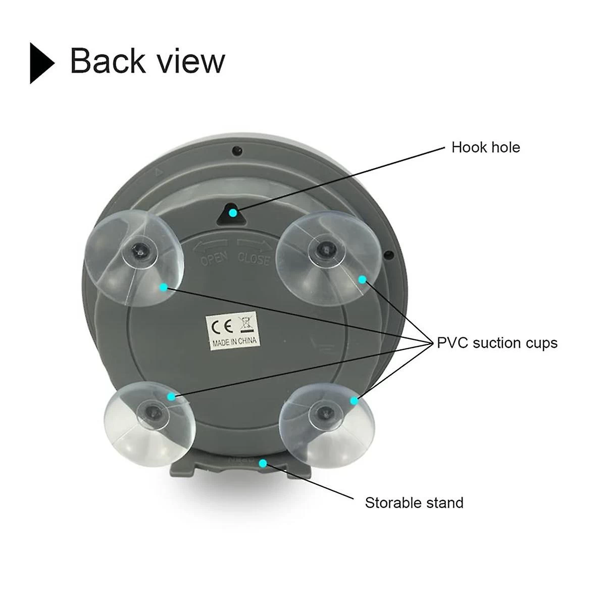 Digital Shower Clock Waterproof, Bathroom Timer Clock, Digital Kitchen Wall Clock, No Punching Suct - Image 4