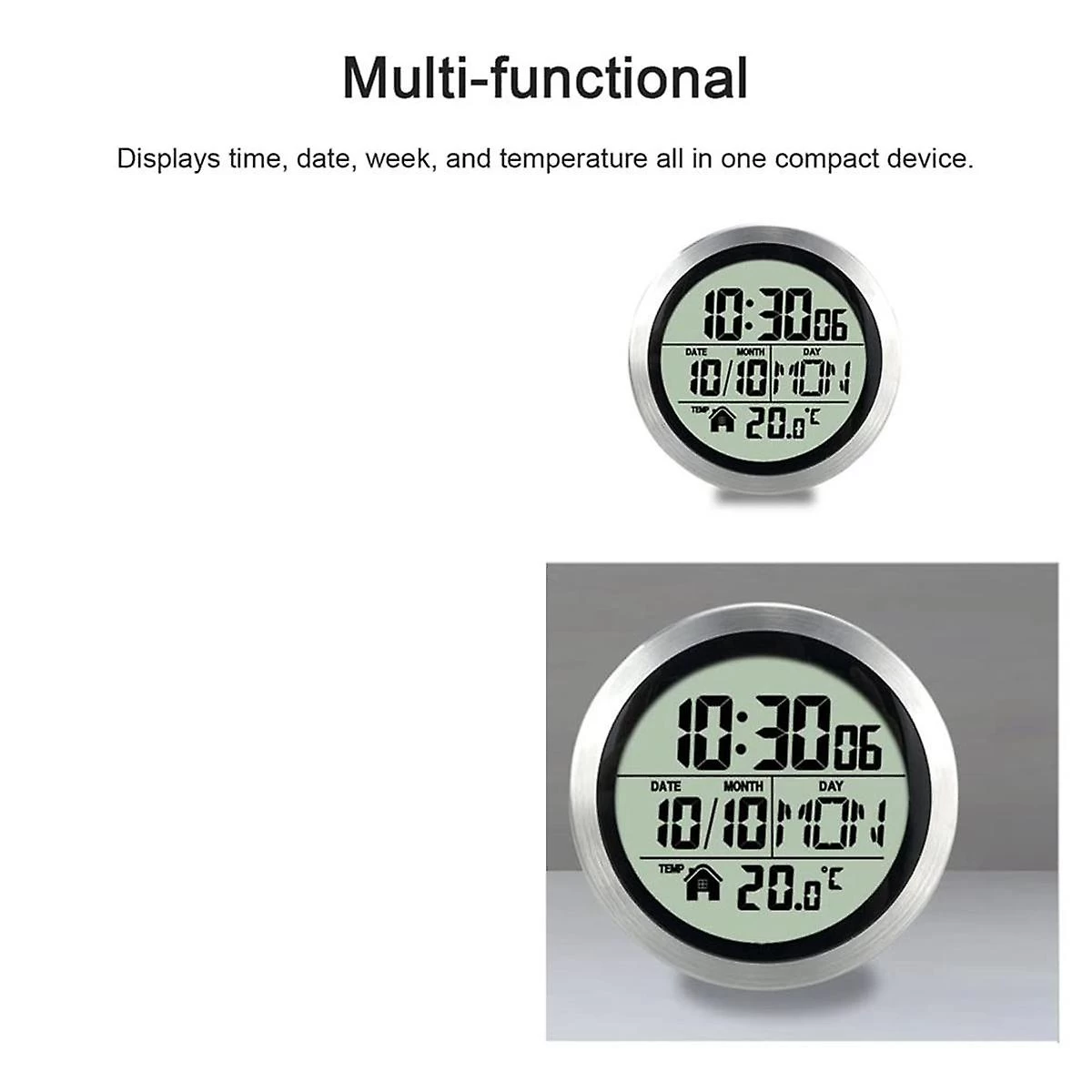 Digital Shower Clock Waterproof, Bathroom Timer Clock, Digital Kitchen Wall Clock, No Punching Suct - Image 3