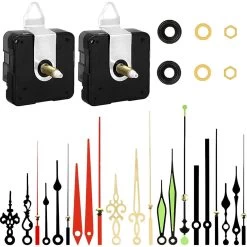 2 Pcs Quartz Clock Movement With 7 Set Hands Contains Luminous Hands For Clock Repair Parts Replace
