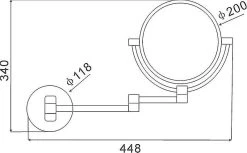 10x Led Lighted Wall Mounted Mirror Wiring 10X Nickel Brushed