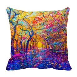 Autumn Forest Red Yellow Tree Leaves Pillowcase Pillow Cushion Case Cover 50x50 Cm