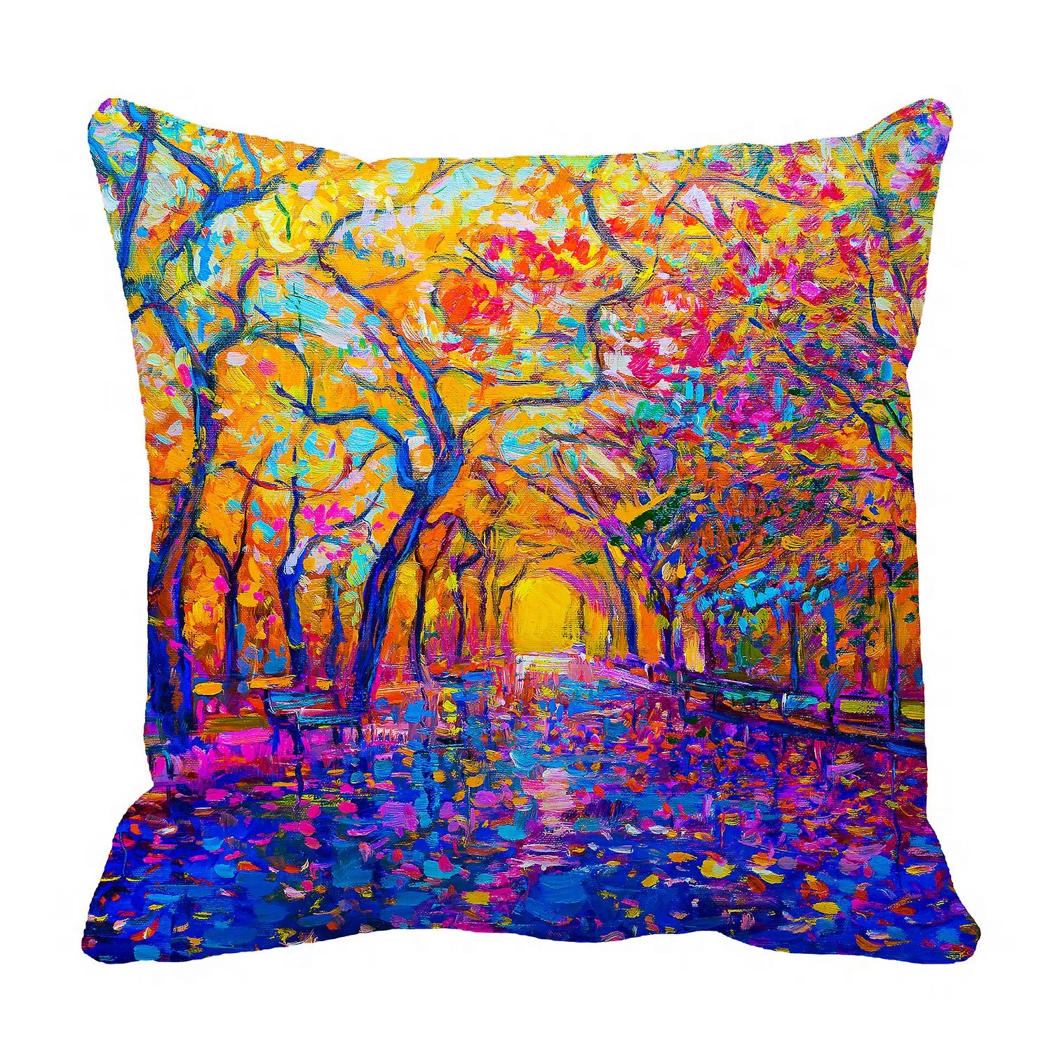Autumn Forest Red Yellow Tree Leaves Pillowcase Pillow Cushion Case Cover 50x50 Cm