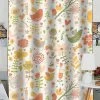 Bright Floral Birds Hearts And Butterflies Practical Heat Insulation Shading Window Curtain 130x210 Cm(one Piece)